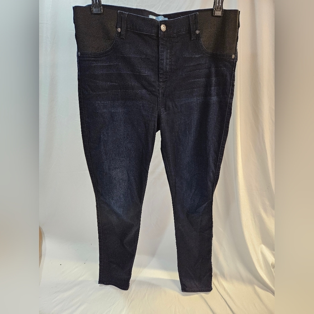 7 For All Mankind Womens B(air)  Maternal The Skinny Jeans Blue Size 32